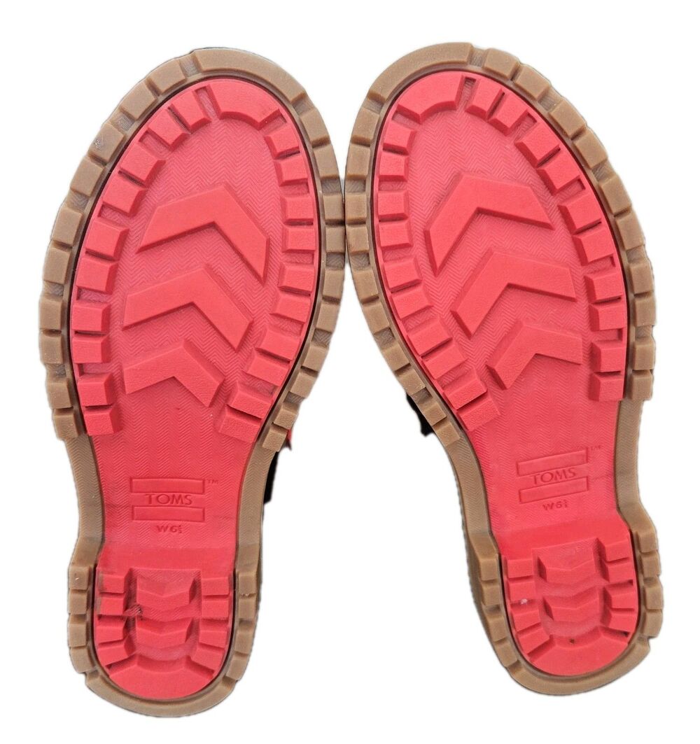 Toms Summit Combat Style Boot Lace Up Chunky Heel Womens Size 6.5 Hiking Boots - Picture 8 of 8